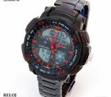 Reloj de Metal Rojo