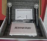 2 microfonos Shure SM58 inalambricos en 230$ ambos cel: 62509759